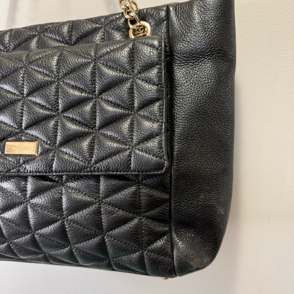Kate Spade Black Quilted Leather Tote - Picture 12 of 16